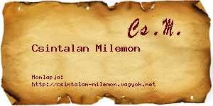 Csintalan Milemon névjegykártya
